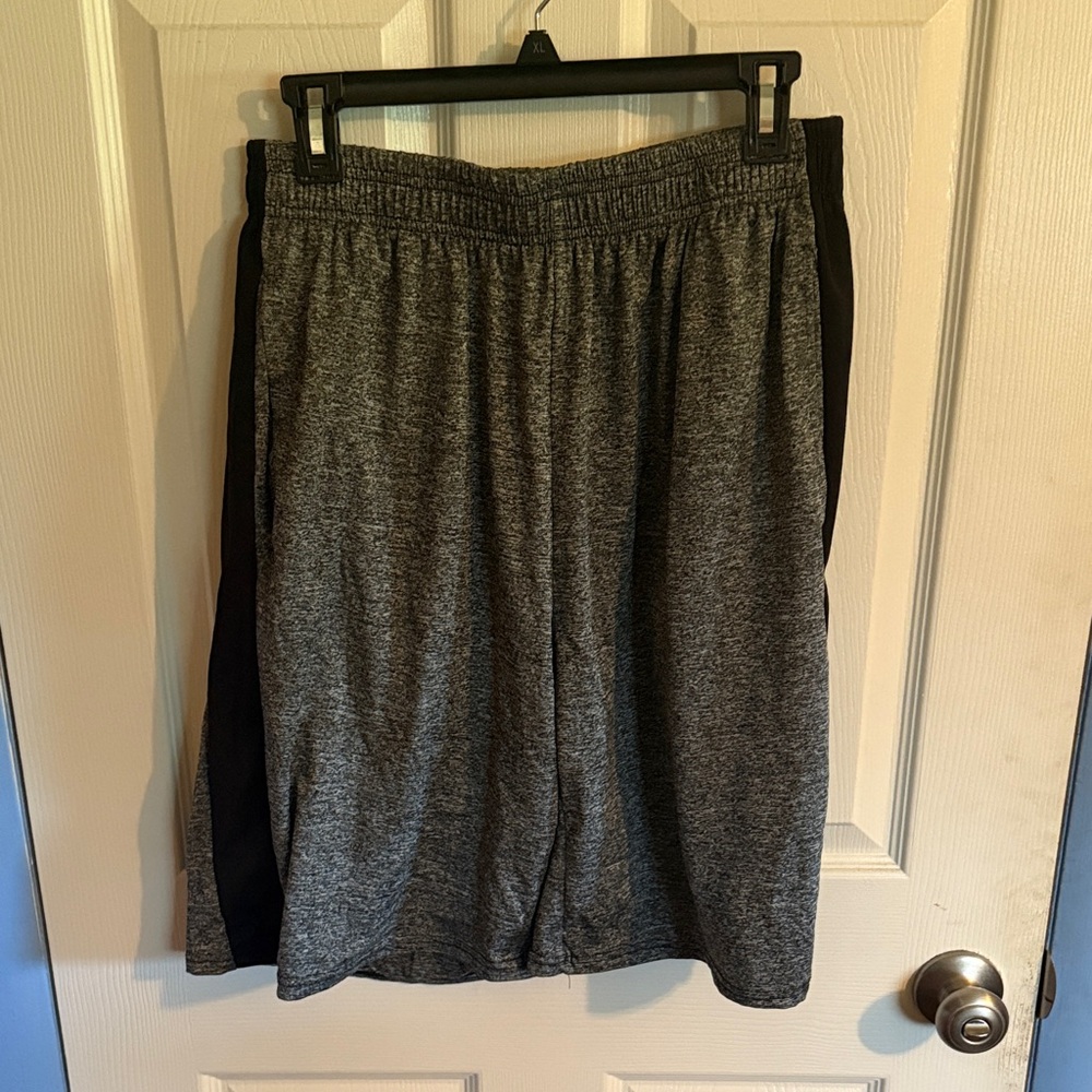 Cougar Gray and Black Athletic Shorts